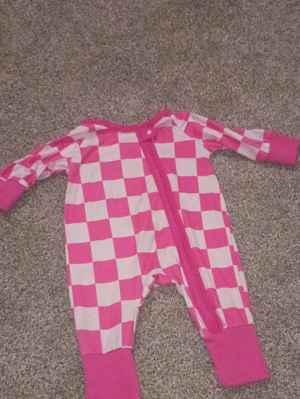 6-9months Checkered Zip Up Sleeper